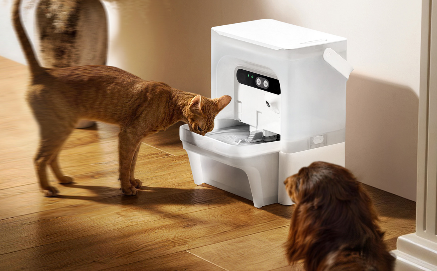 PETKIT EverSweet Ultra automatic cat water fountain with a large capacity and a clean-and-waste-water separation design, perfect for multi-cat households to keep water fresh and encourage healthy drinking habits.