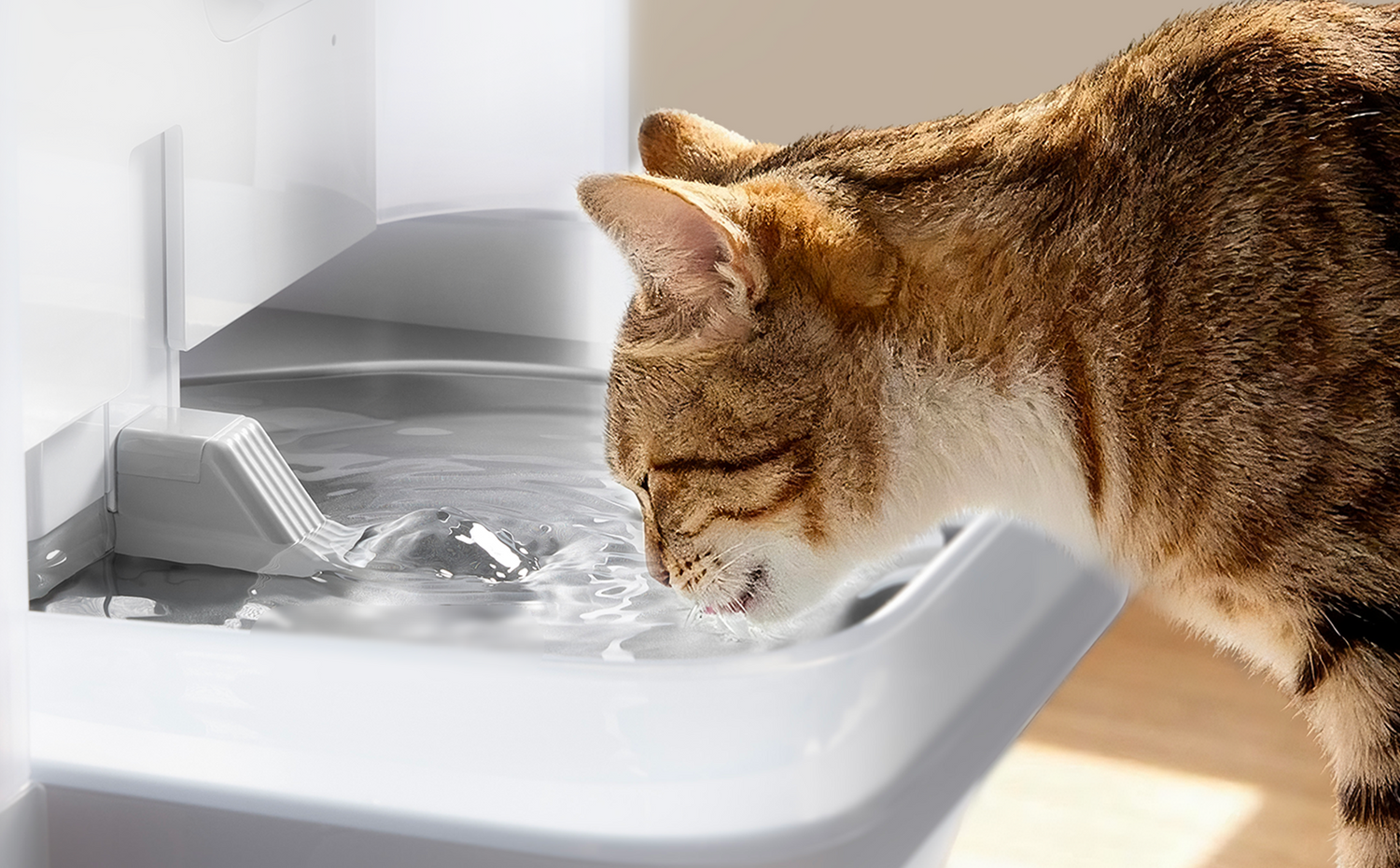 Smart cat water fountain with water circulation and intelligent drinking habit tracking