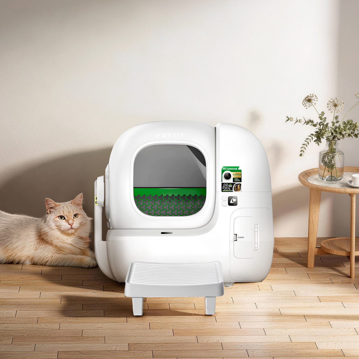 Easy-Step Pedal compatible with Purobot Max Pro 2 Automatic Litter Box, supporting smooth cat access