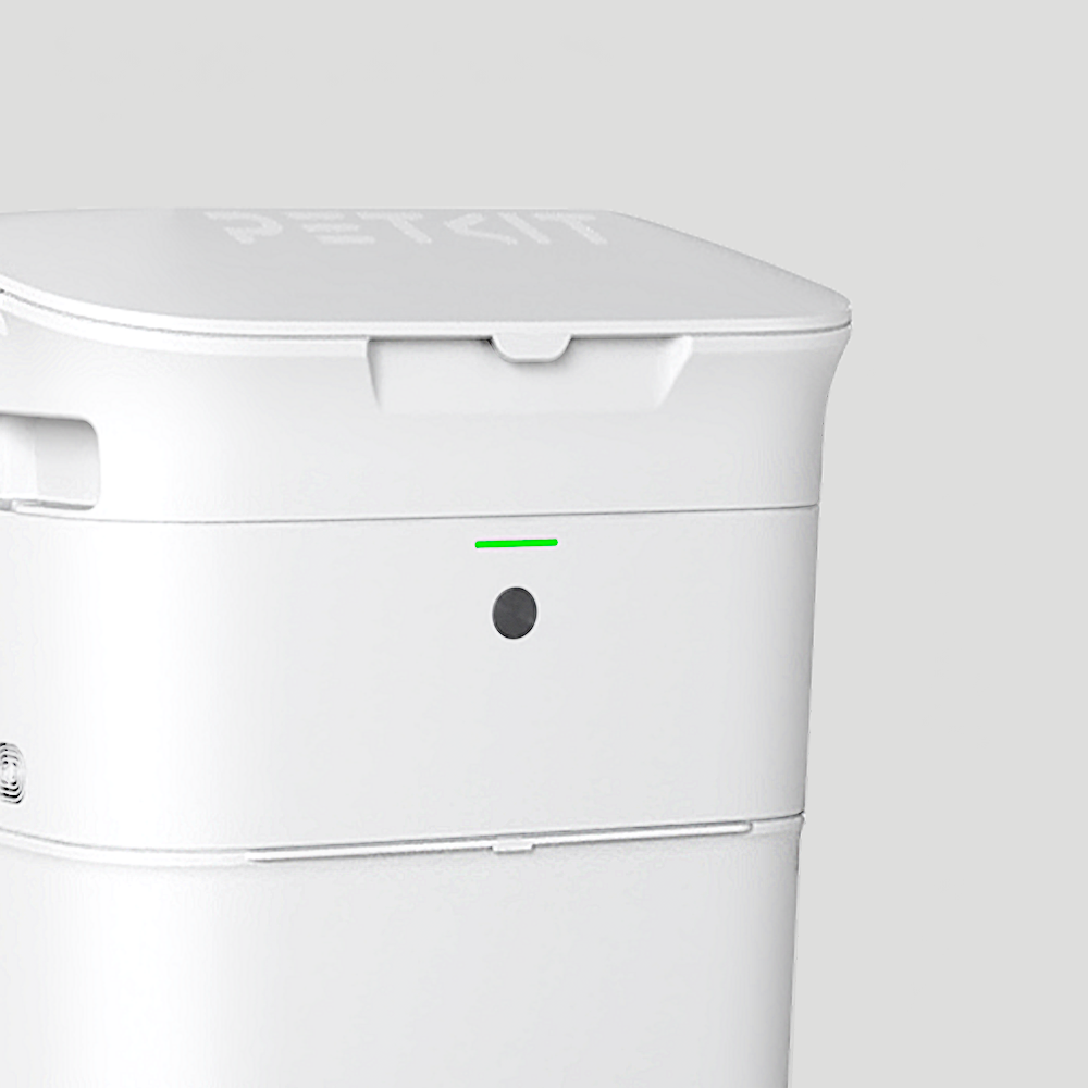 PETKIT AutoSeal Cat Litter Disposal System with indicator light providing clear status reminders when the device needs attention