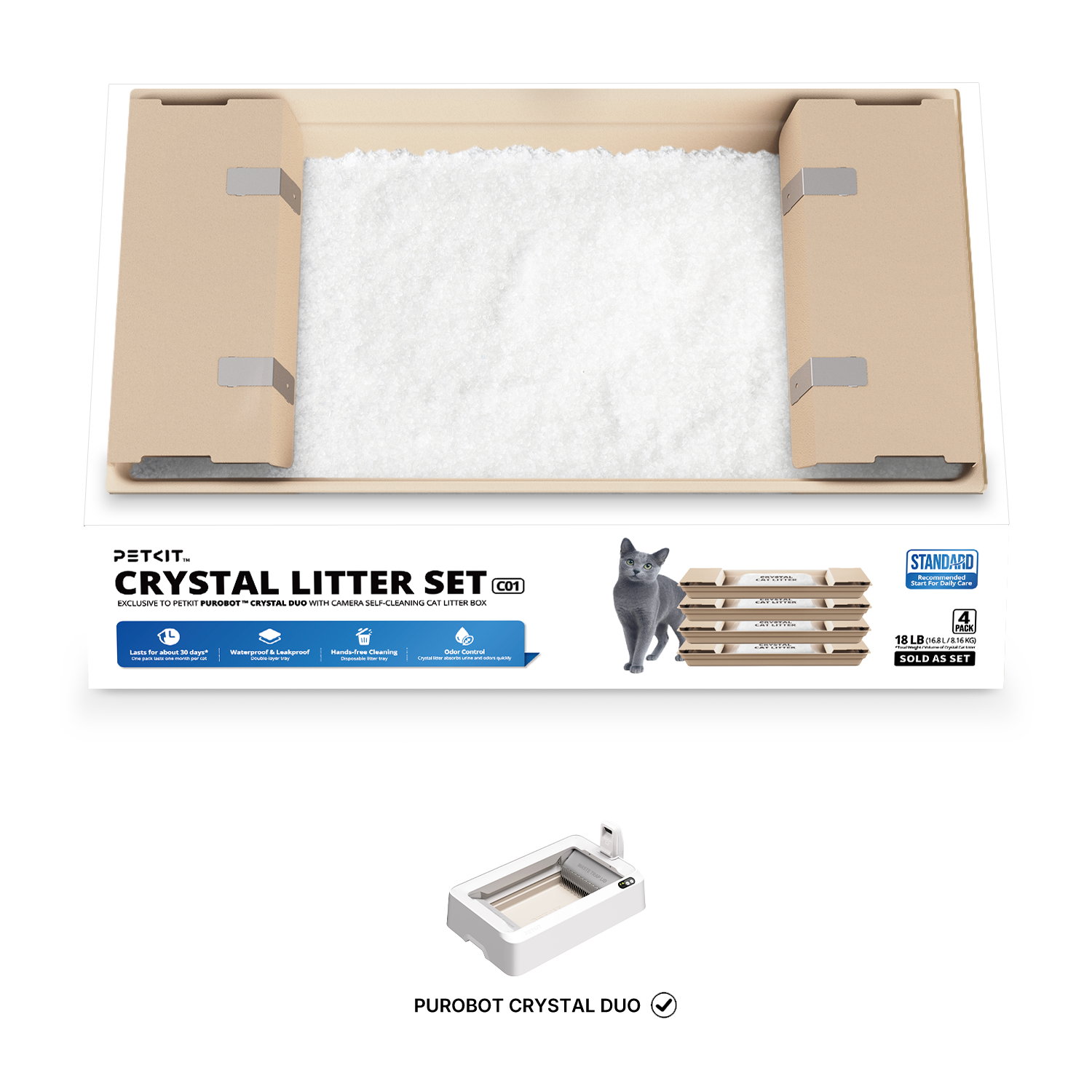 PETKIT Crystal Litter Set
