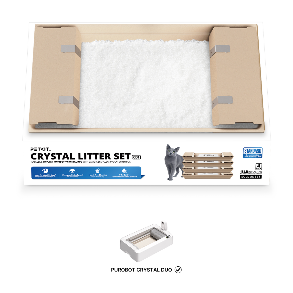 Crystal Litter Set 4 Pack