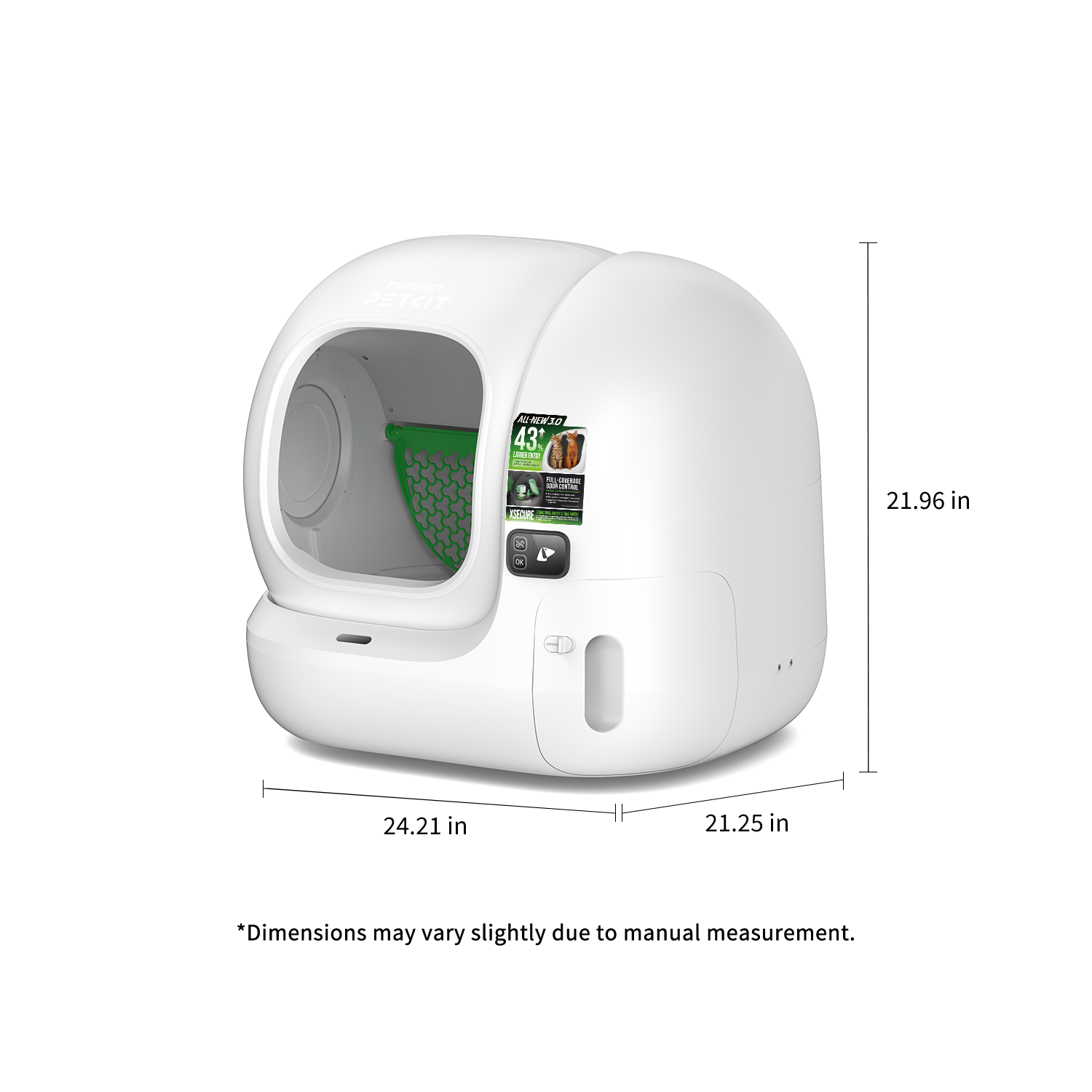 Purobot Max 3 Automatic Cat Litter Box Specs