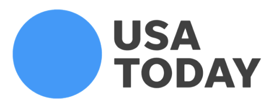 USA TODAY logo with a blue oval and dark gray text on a white background.
