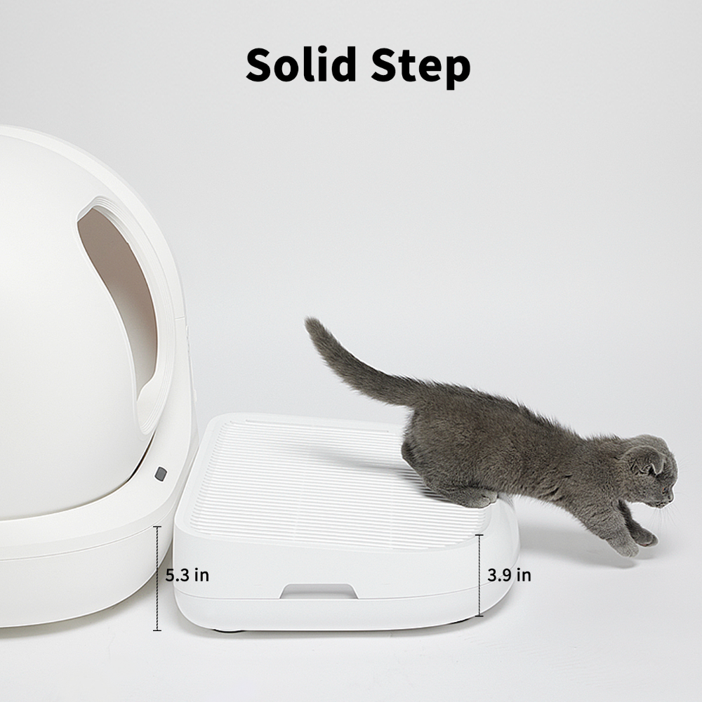 Cat Litter Ramp providing a solid and stable step to help cats step down comfortably, minimizing litter tracking