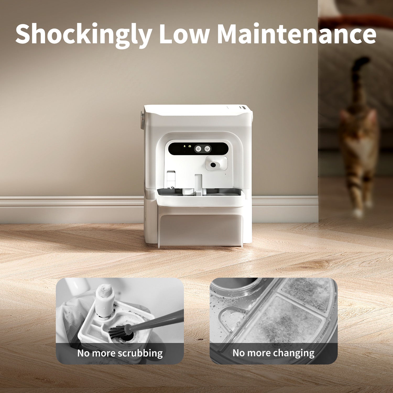 EverSweet Ultra Cat Water Fountain with OneWay Flow and AI Multi