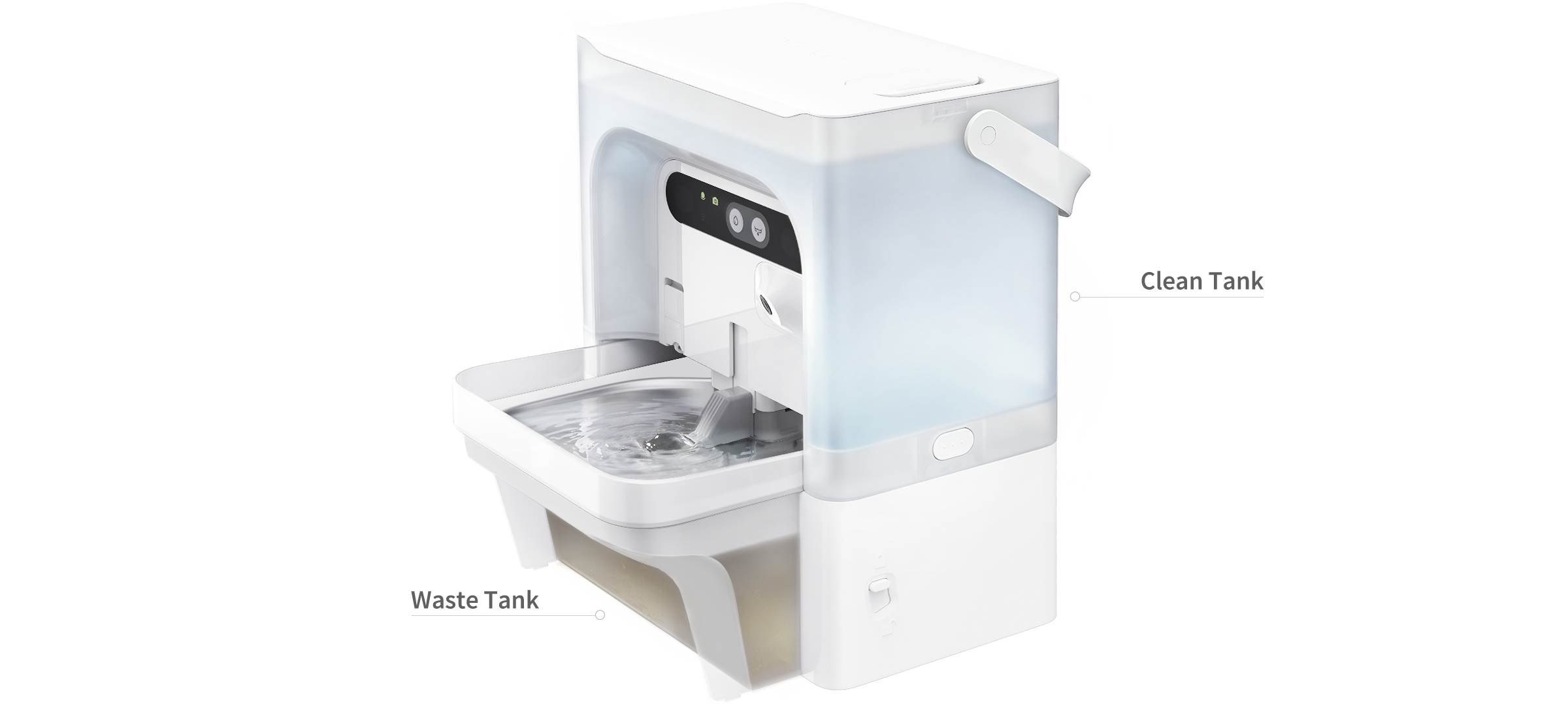 EverSweet Ultra Cat Water Fountain with OneWay Mechanism separating clean and used water, 5L clean tank and 1.8L waste tank