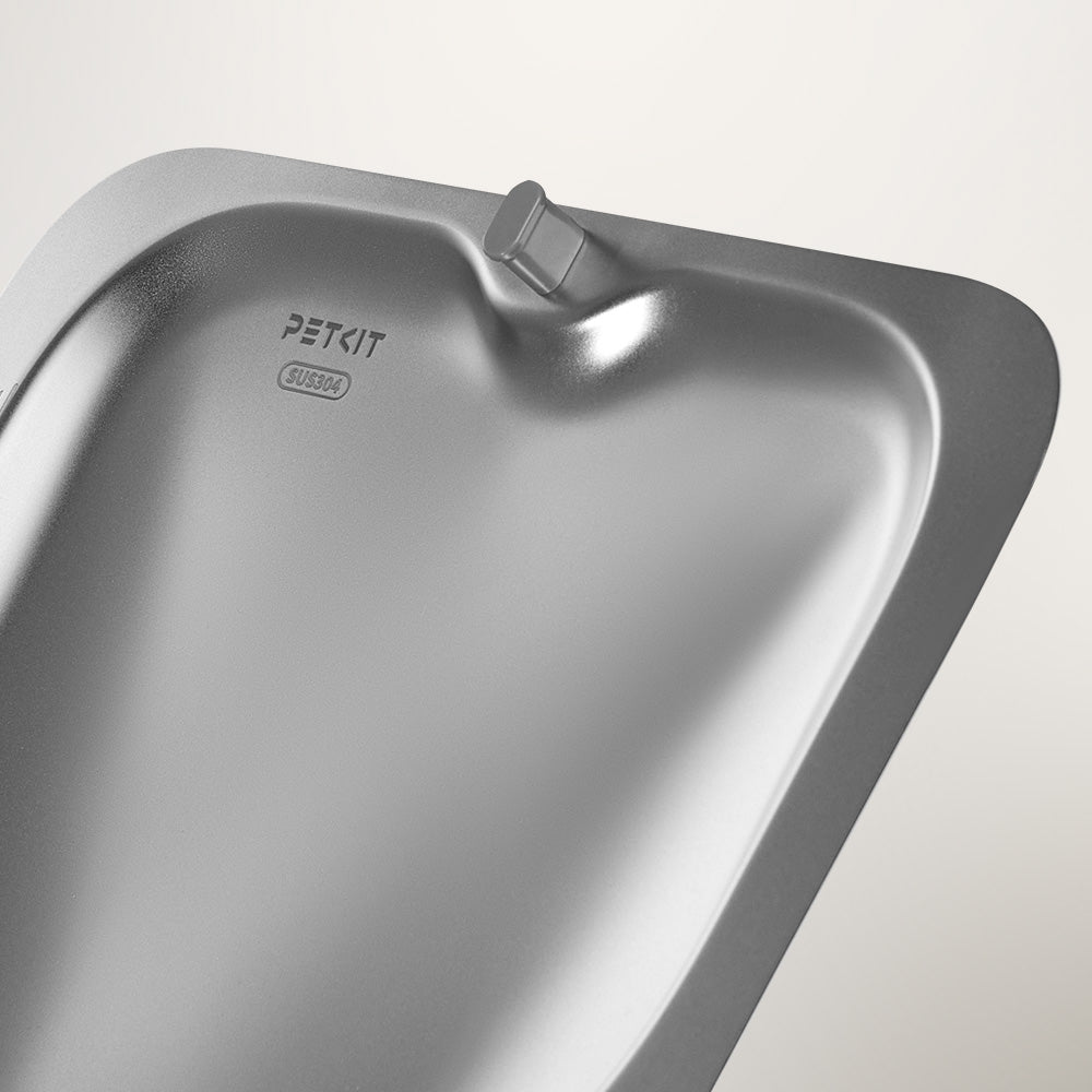 EverSweet Ultra Cat Water Fountain SUS 304 stainless steel tray, dishwasher safe for effortless cleaning