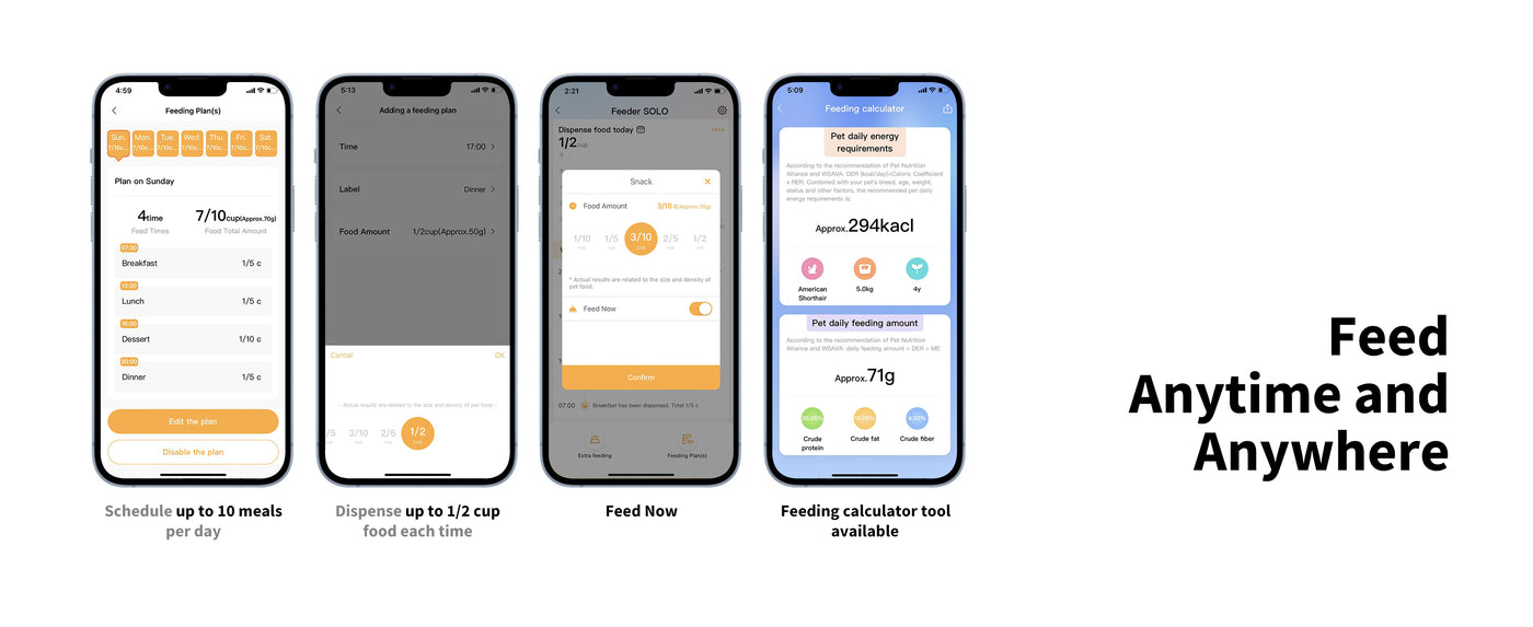 Керування годівницею PETKIT Fresh Element Solo через додаток