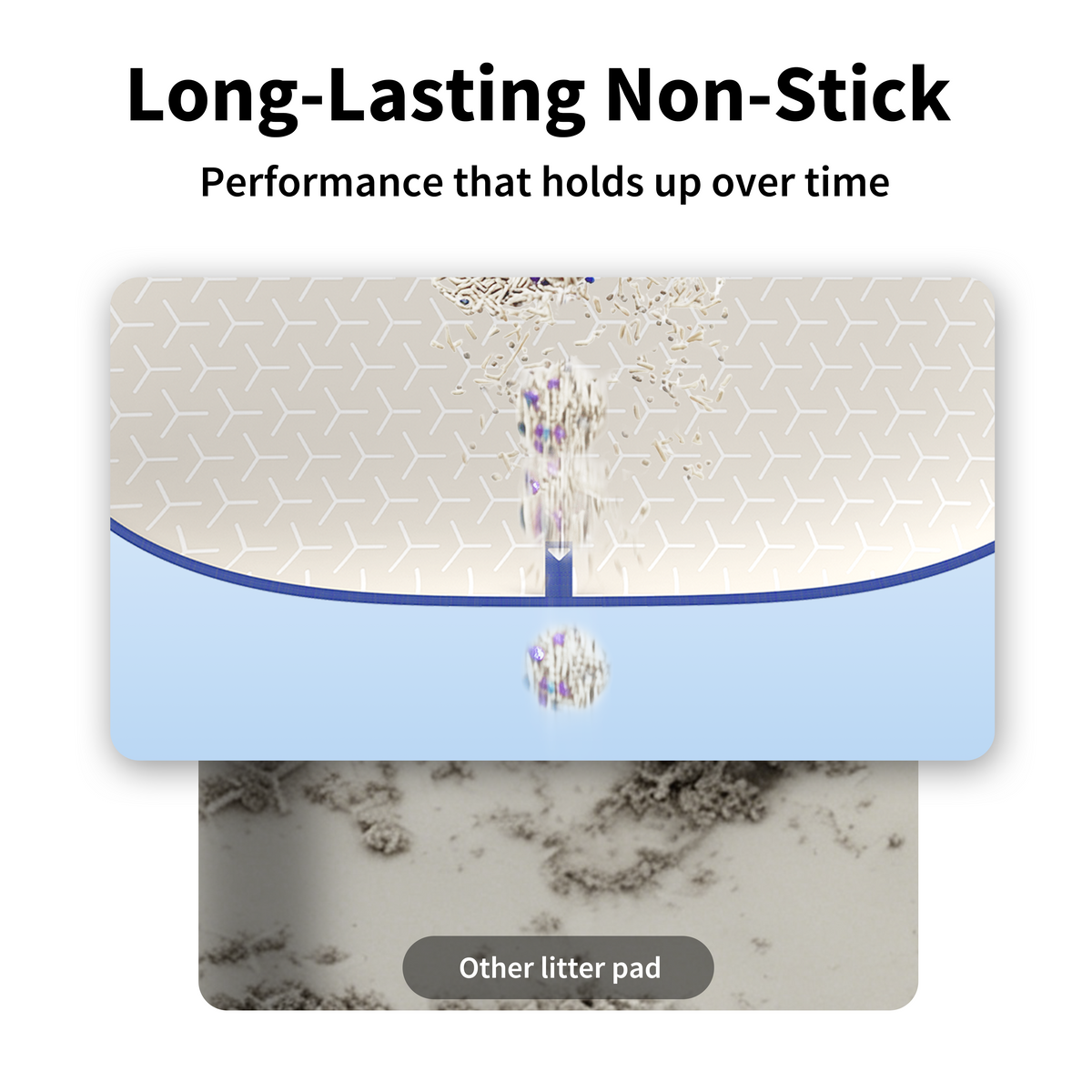 High Performance Cat Litter Pad Ultra 3.0 maintains long-lasting non-stick performance to reduce residue buildup and simplify cleaning over time