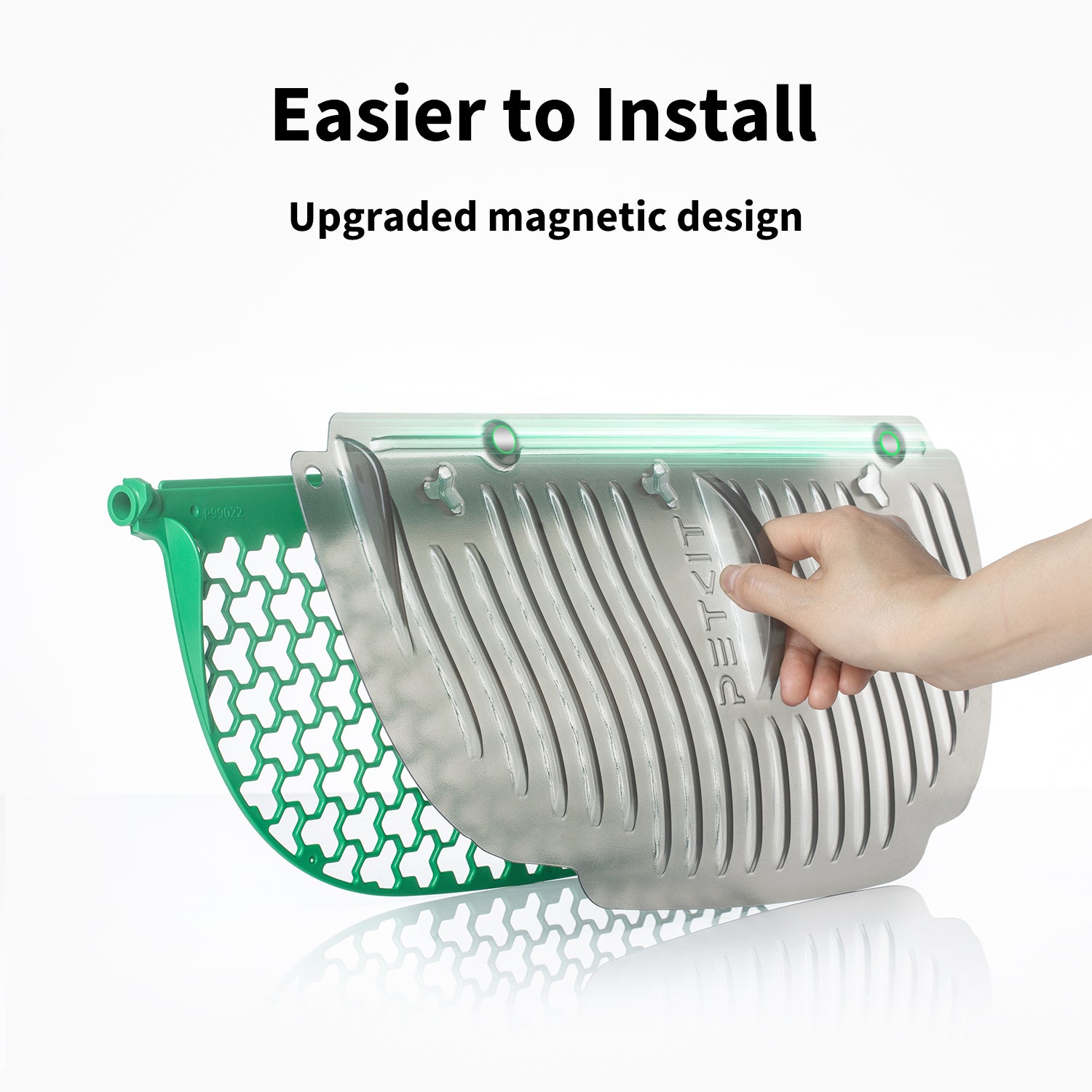 Upgraded magnetic design of Magnetic Cat Litter Remover Set for easier installation