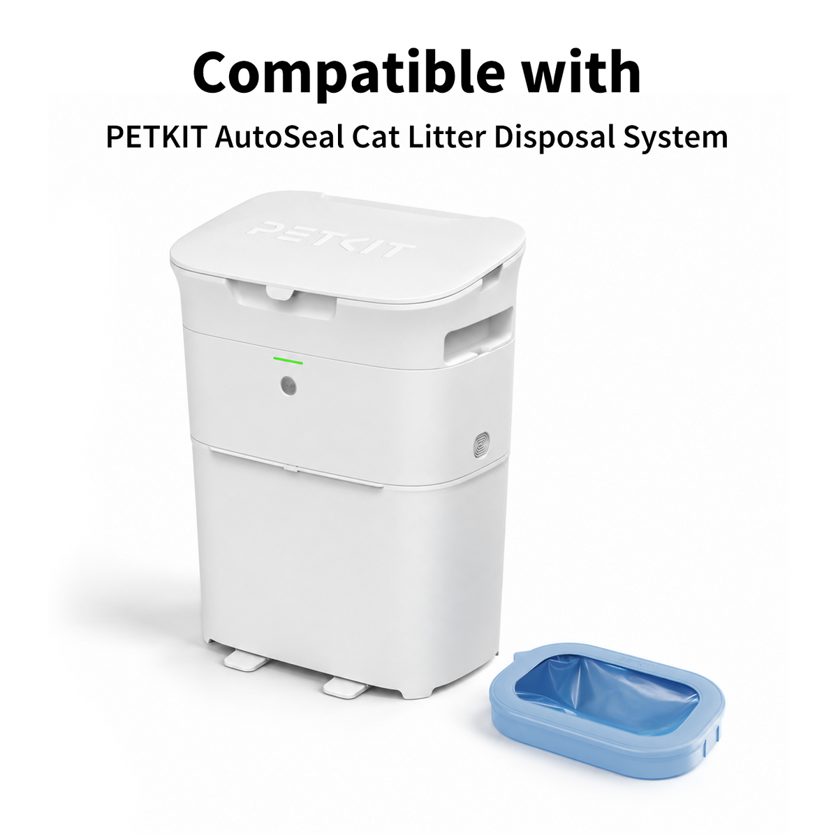 PETKIT AutoSeal Refill Ring Pro compatible with PETKIT AutoSeal Cat Litter Disposal System for seamless waste bag replacement
