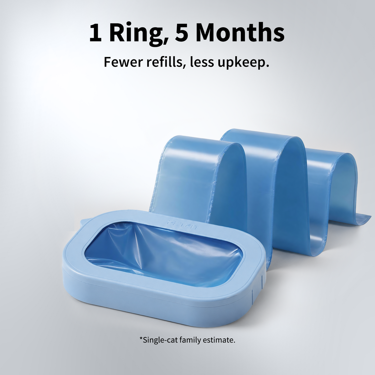 PETKIT AutoSeal Cat Litter Disposal System with AutoSeal Refill Ring Pro designed to last up to 5 months with fewer refill changes