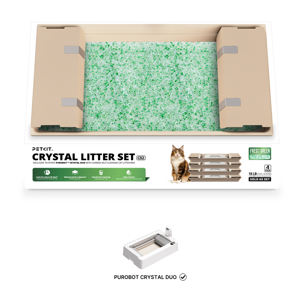 Crystal Litter Set 4 Pack
