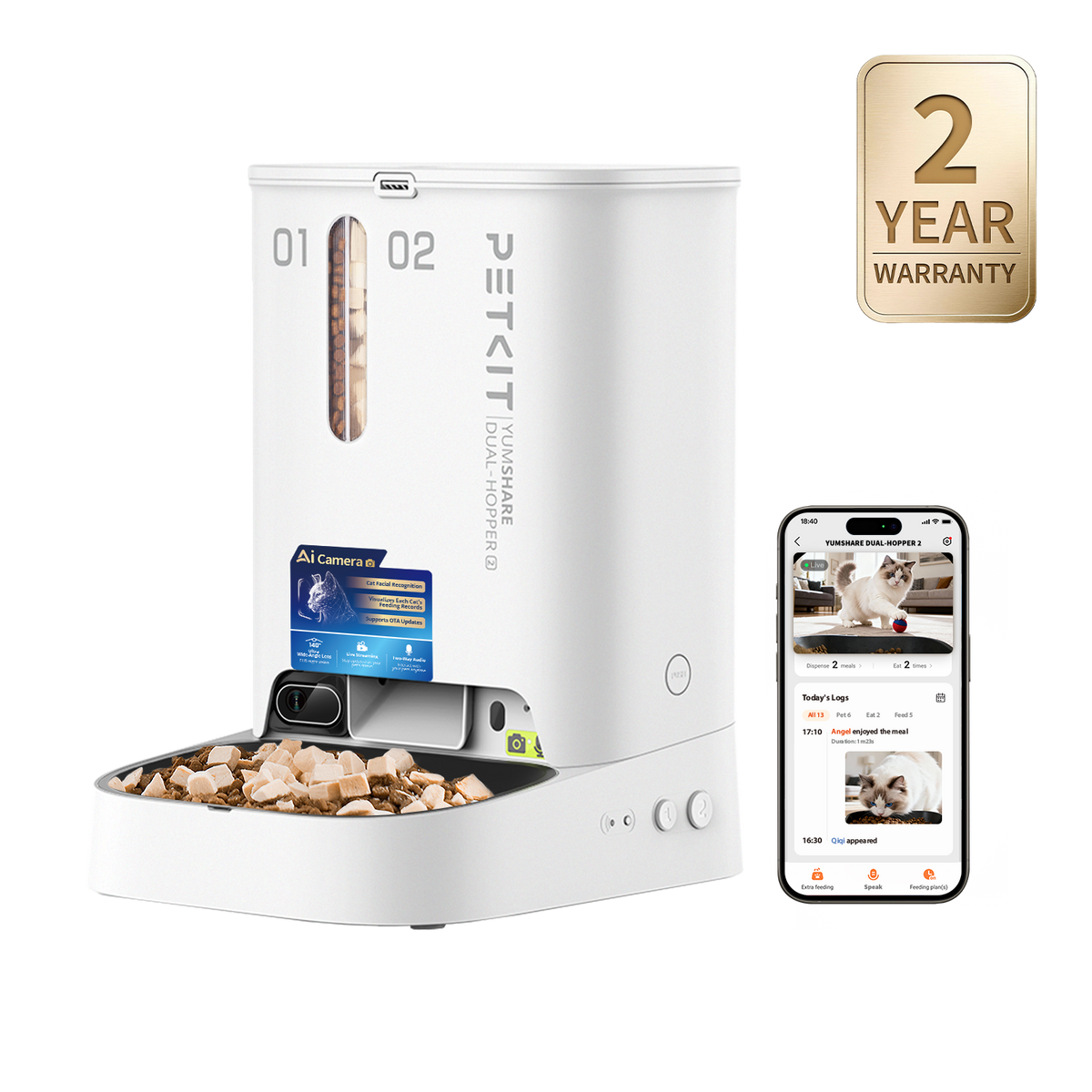 YumShare Dual hopper 2 Automatic Feeder