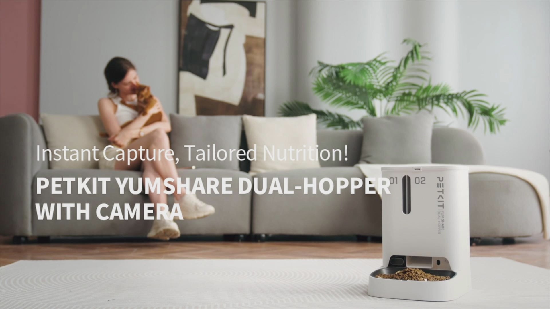 YumShare Dual-Hopper Automatic Cat Feeder with Camera