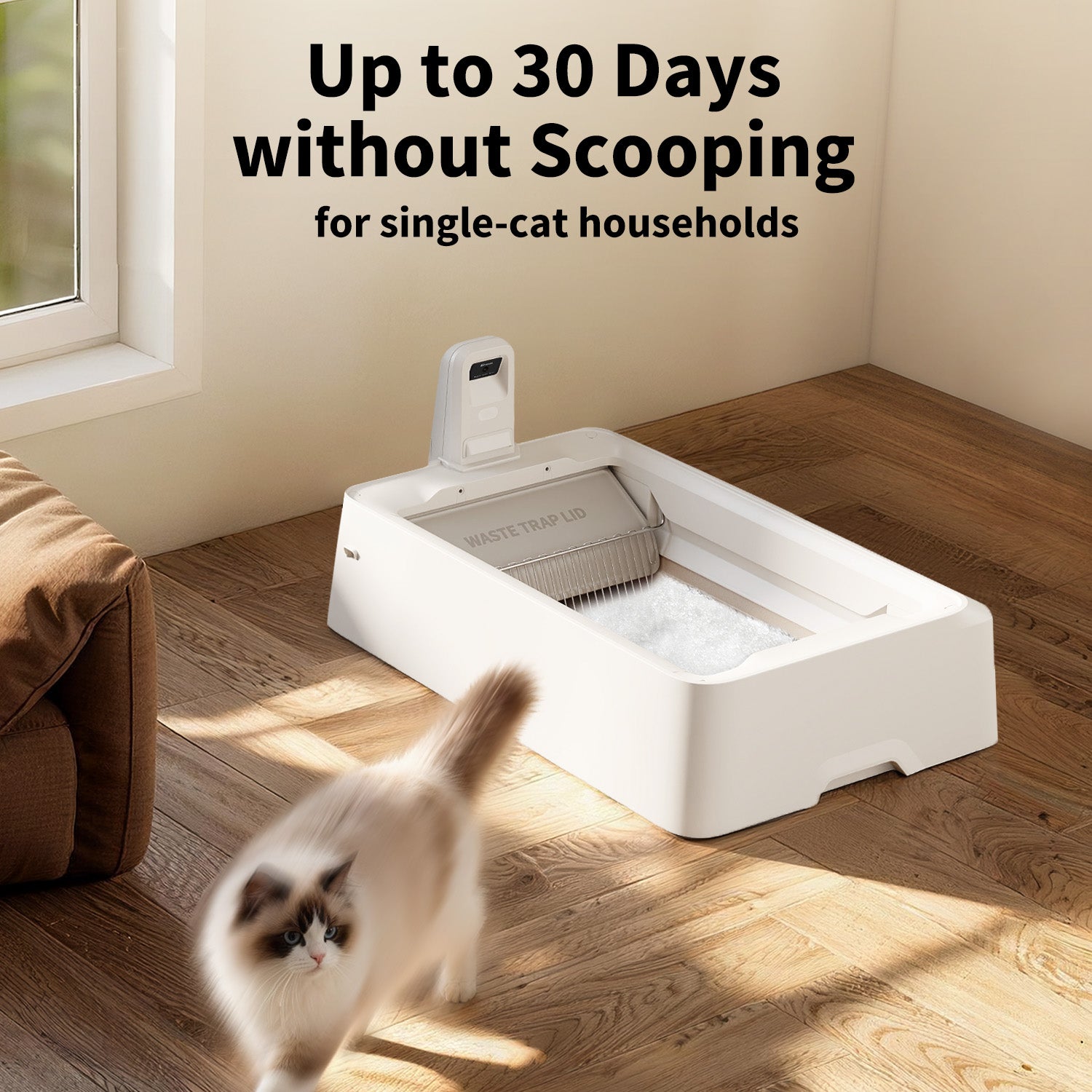 Purobot Crystal Duo Automatic Cat Litter Box with Camera