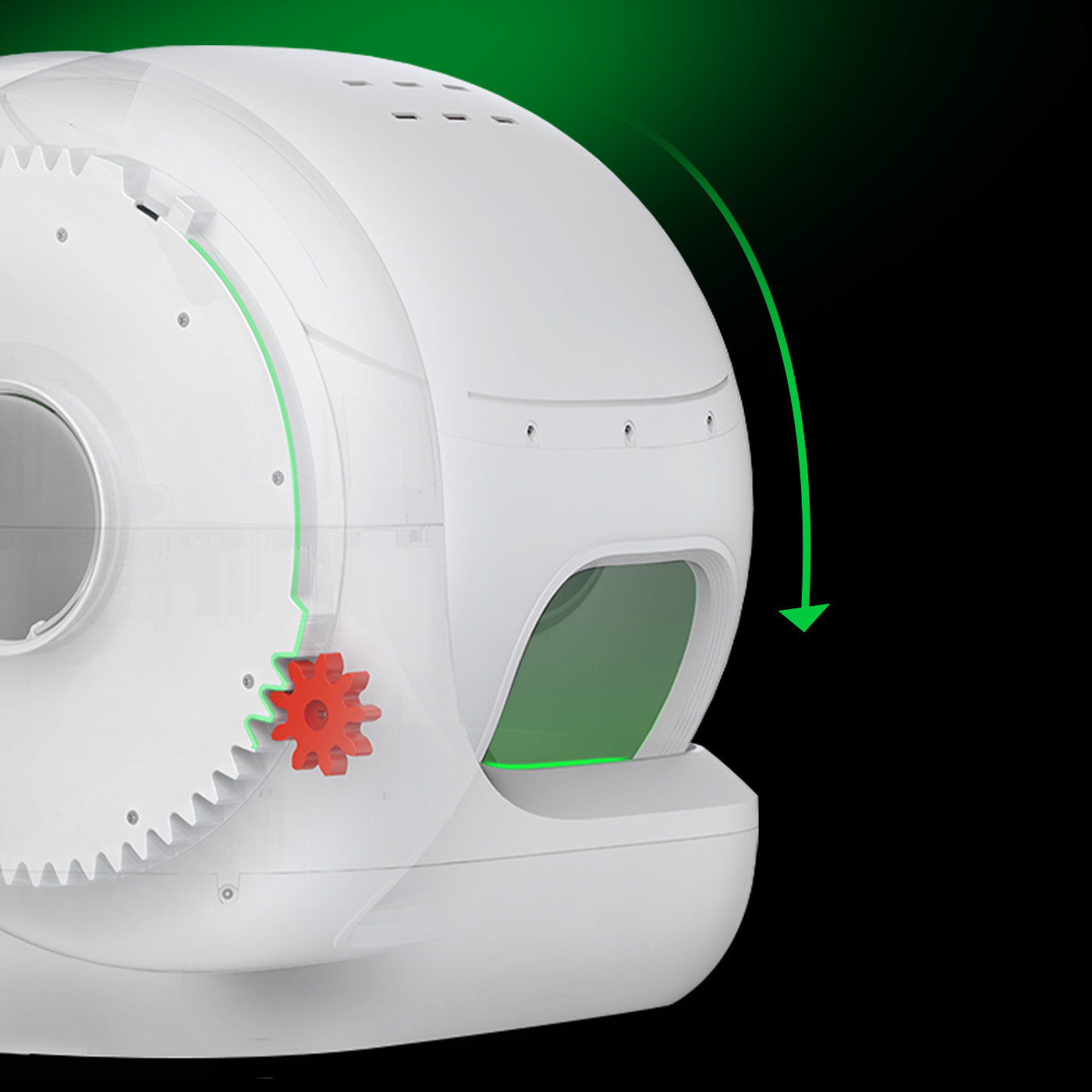 PUROBOT MAX 3 self cleaning litter box with Anti-Pinch Structure ensuring cats can always exit safely even without power or sensors