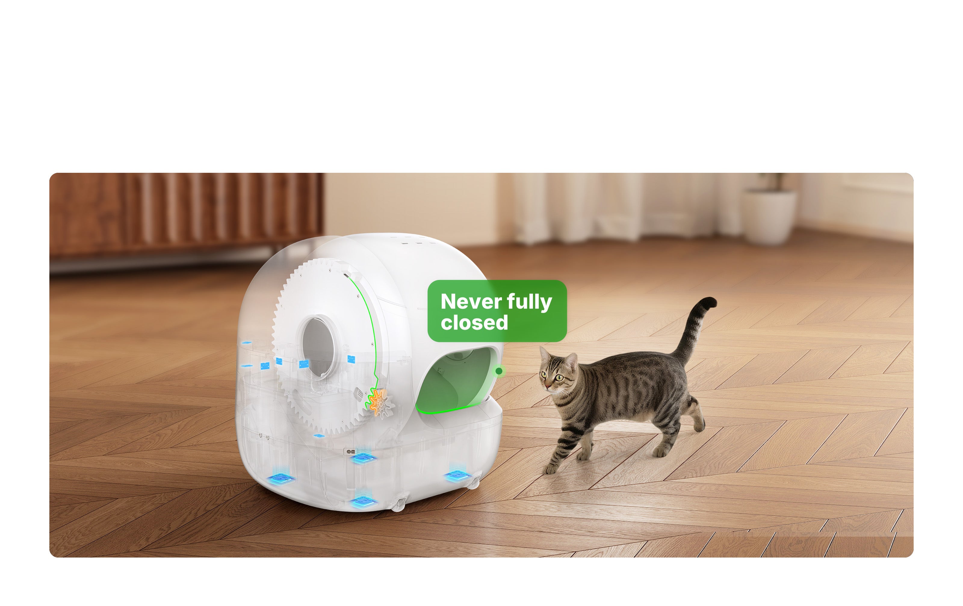 PUROBOT MAX PRO 2 100% safety protection with anti-pinch design and 12 integrated sensors