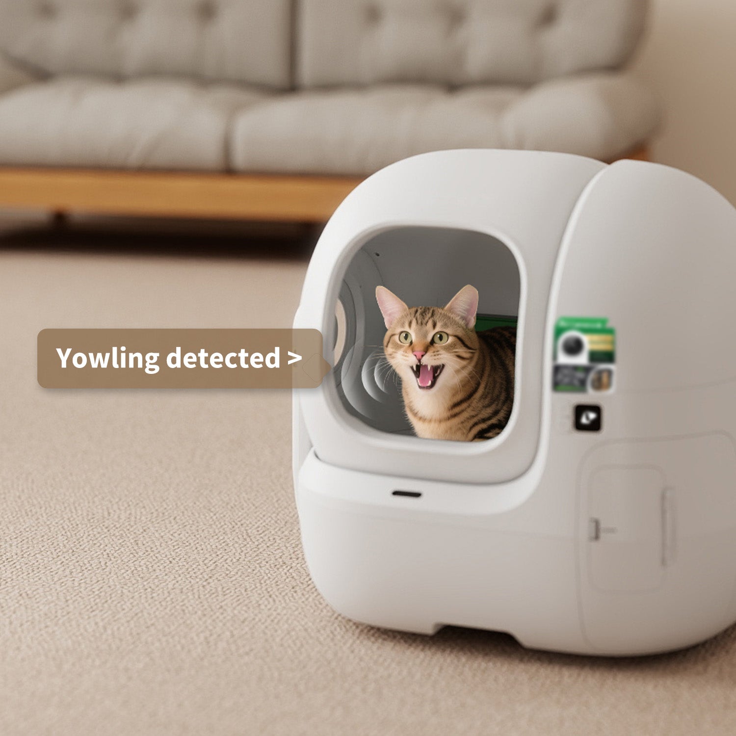 PUROBOT MAX PRO 2 yowling detection for early urinary disease signals