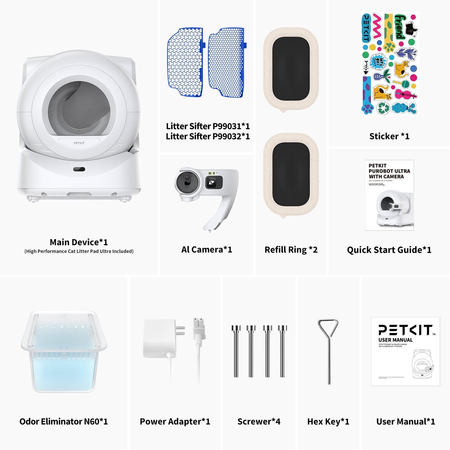 Purobot Ultra Automatic Litter Box with AI Camera & Auto Waste Packing