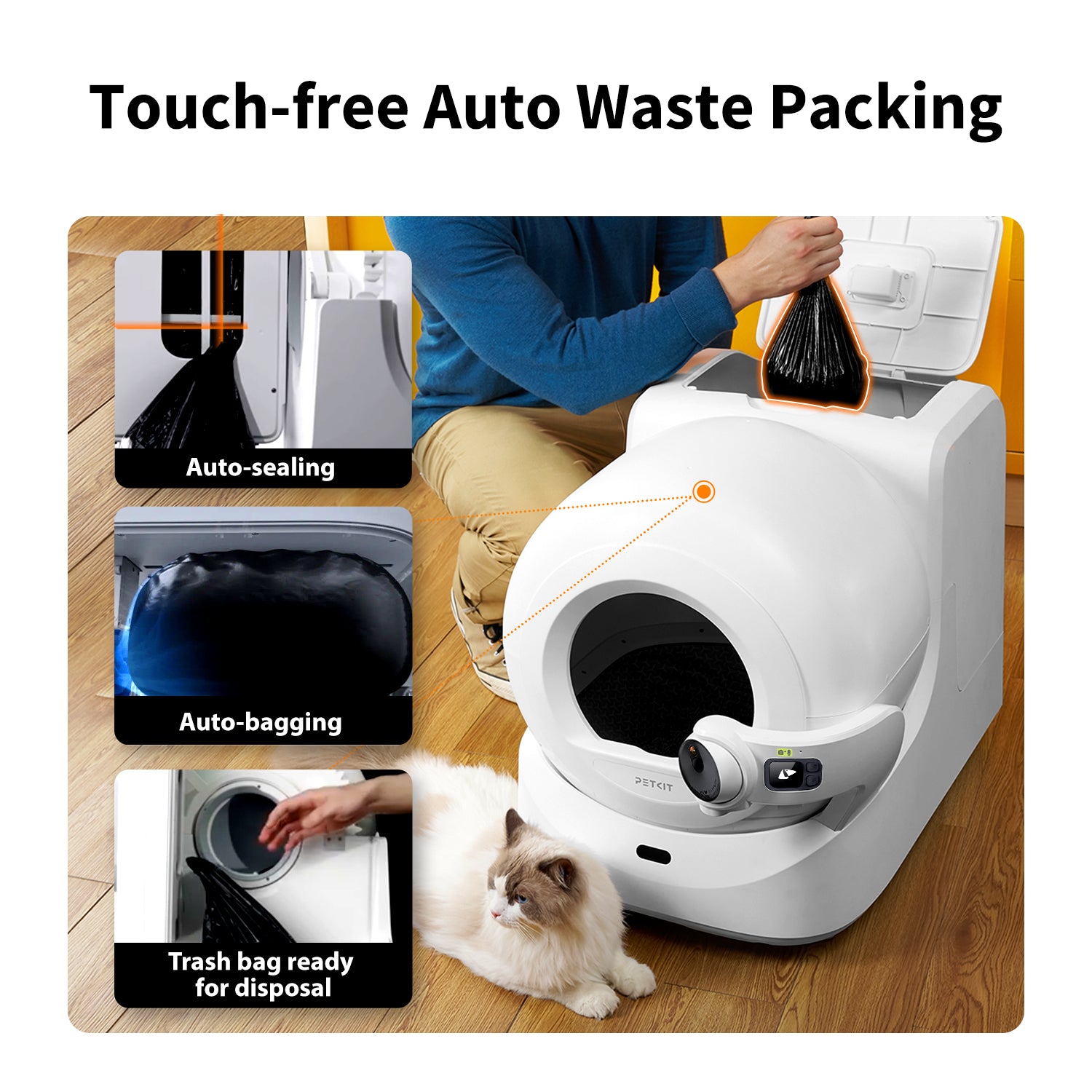 Purobot Ultra Automatic Litter Box with AI Camera & Auto Waste Packing