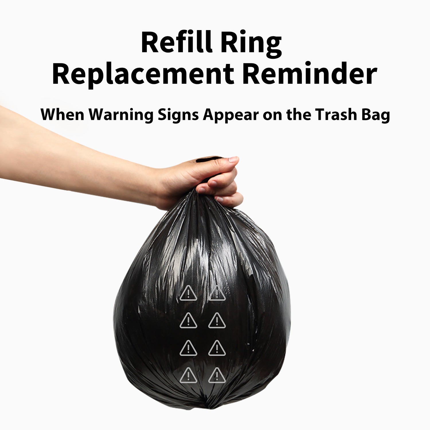 Refill Ring showing visible warning mark to notify users when replacement is needed