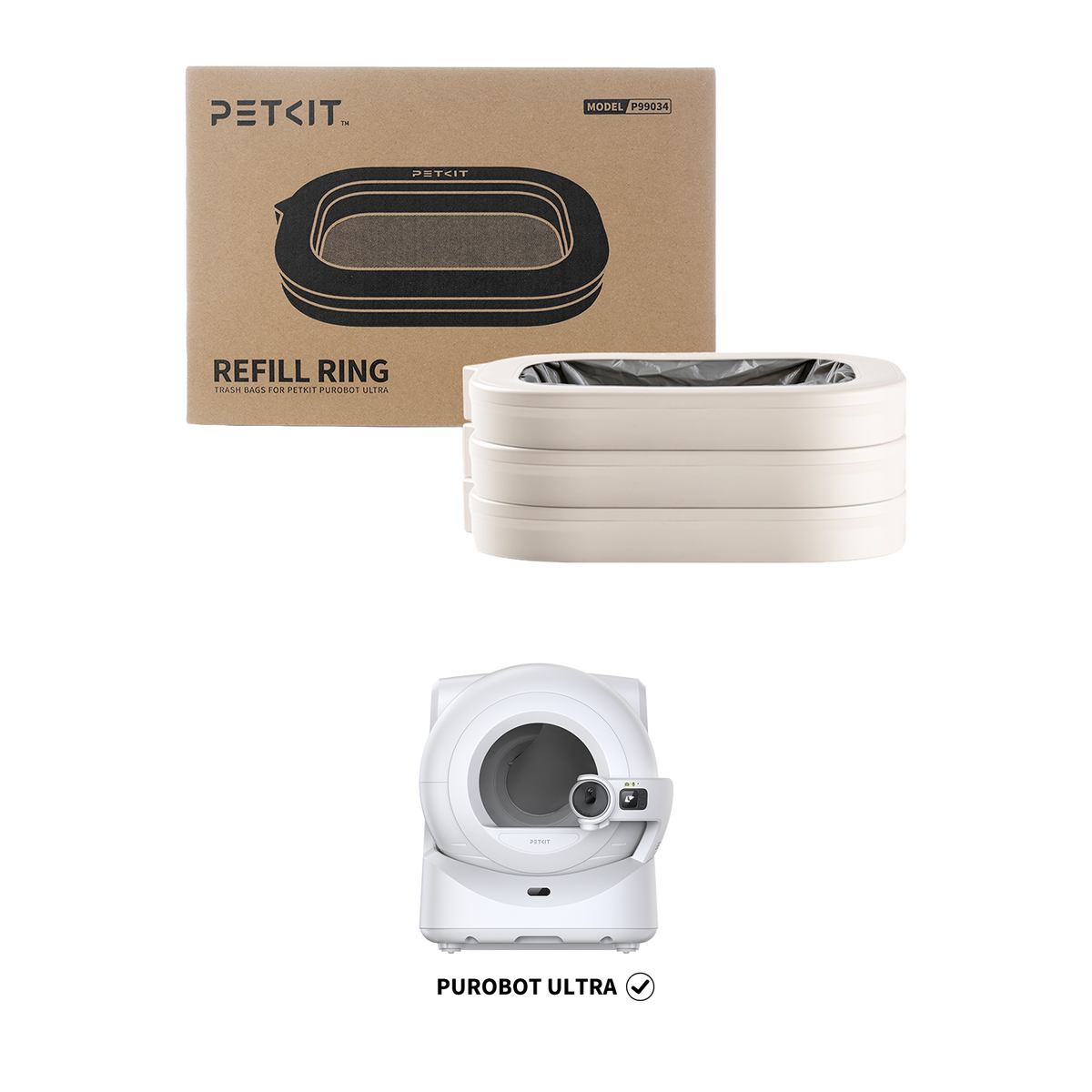 Refill Ring for Purobot Ultra Automatic Litter Box| Auto Waste Packing ...