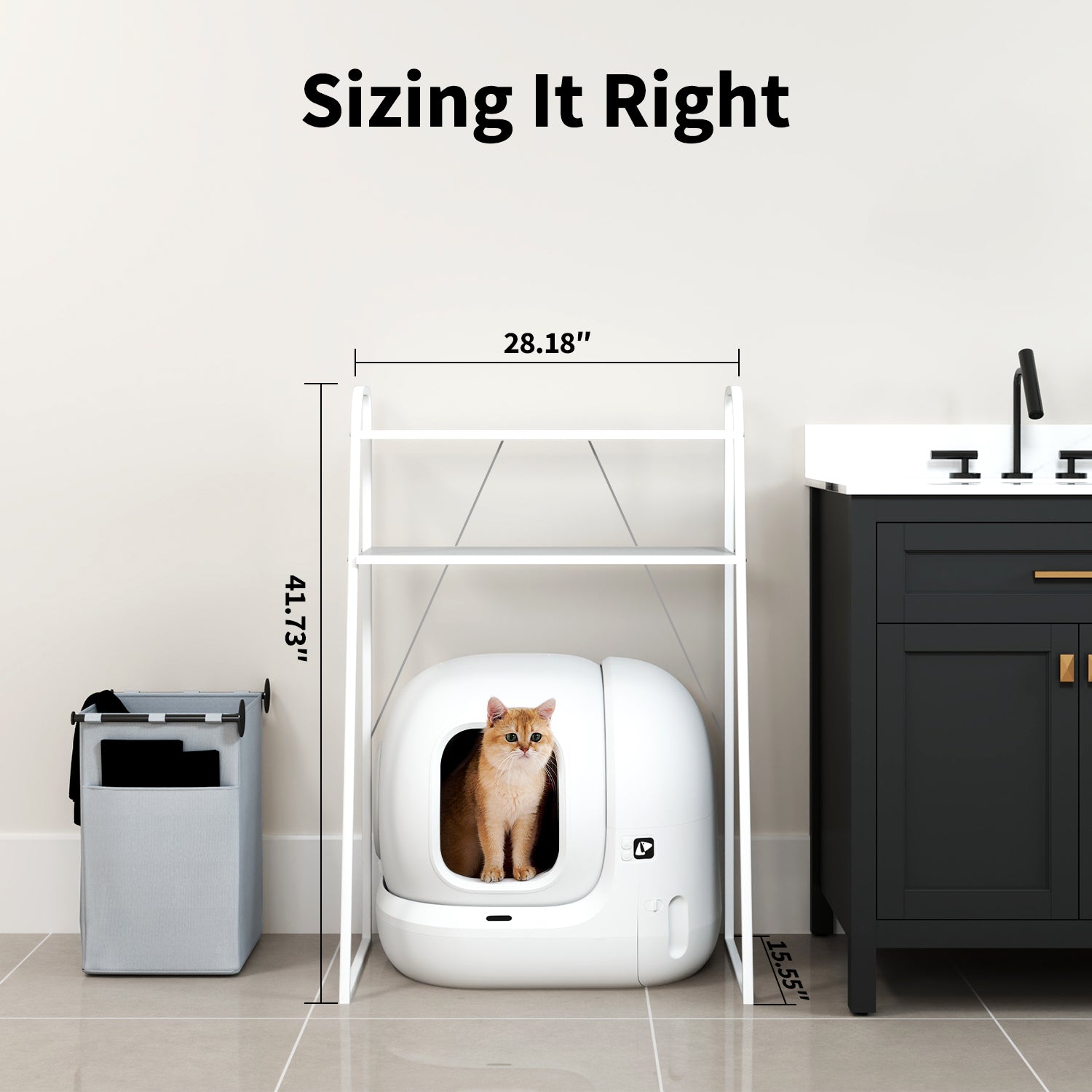 Storage Shelf for Cat Supplies, Suitable for Petkit Litter box